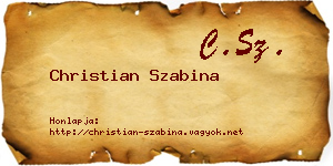 Christian Szabina névjegykártya